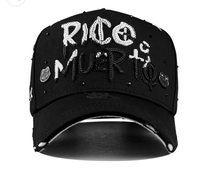 MZ hats |Rico o mu3rto| Ying yang ,color black and white
