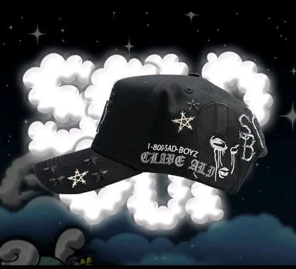 Dandy Hats X Sad Boyz II Clave Ali II Junior H Hat LimitedEdition, Black