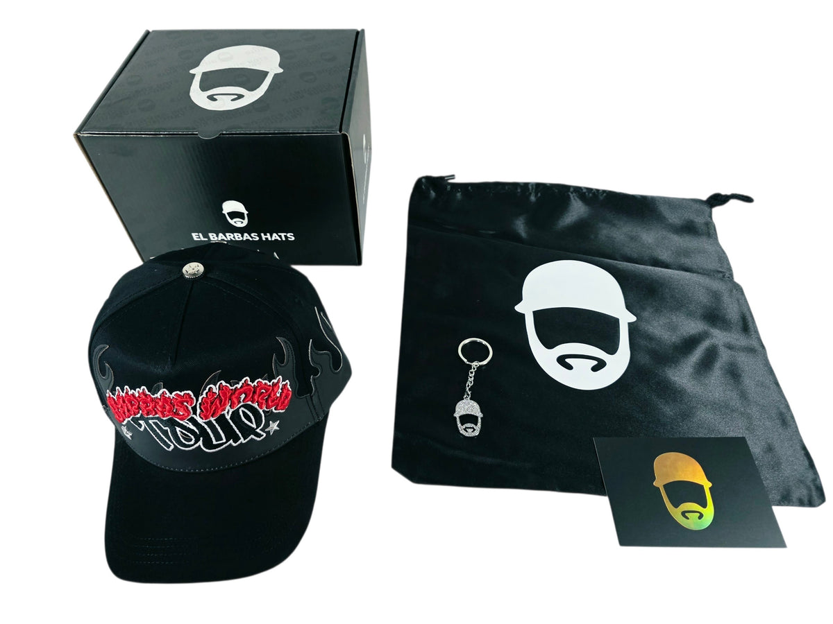Barbas hats X rico o Mu3rto |World tour| Full set [hat ,box , dust cover, card and keychain] Box Premium Limited Edition
