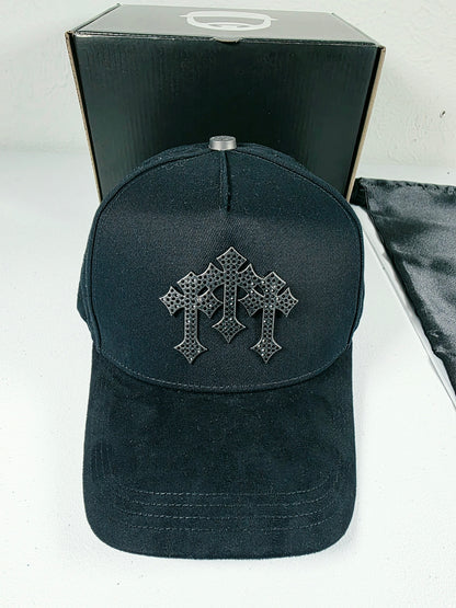 Barbas Hats X Rich The Kid |Chrome Blackout| Full set [Hat,box , dust cover., card and keychain].
