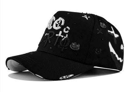 MZ hats |Rico o mu3rto| Ying yang ,color black and white