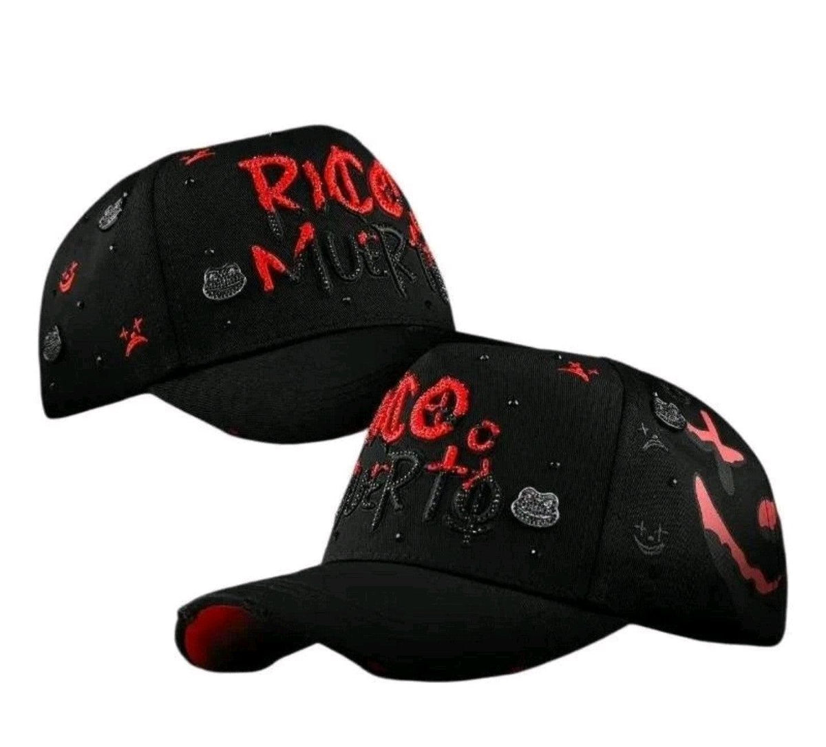Rico O Muerto-MZ hats - LimitedEd Edition,  Black And Red