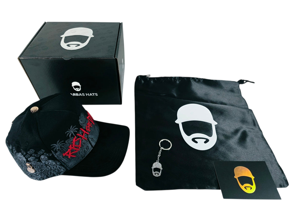 Barbas hats X rico o Mu3rto |Rich or Dead | Full set [hat ,box , dust cover, card and keychain] Box Premium Limited Edition